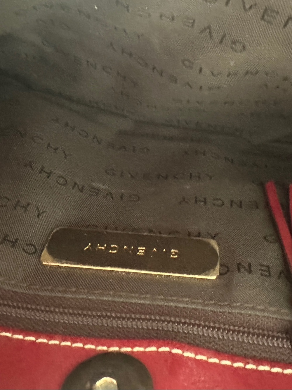 Givenchy Wine Red Leather Shoulder Bag - Picture 5 of 6